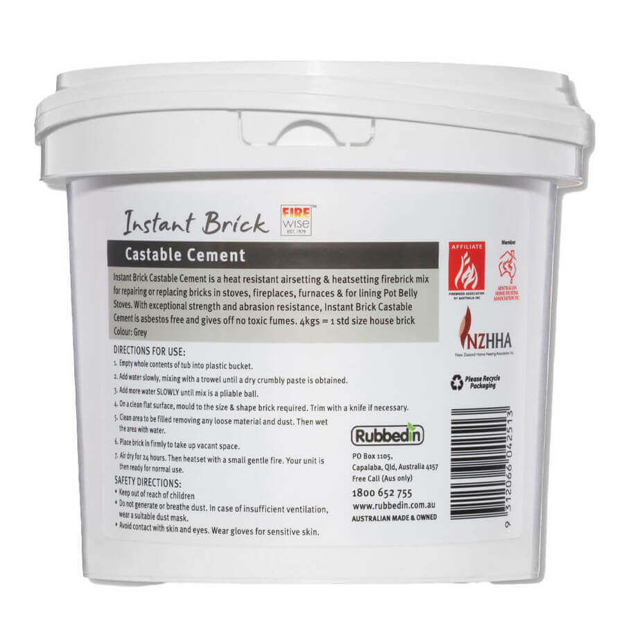 Instant Brick Castable Cement by Fire Wise