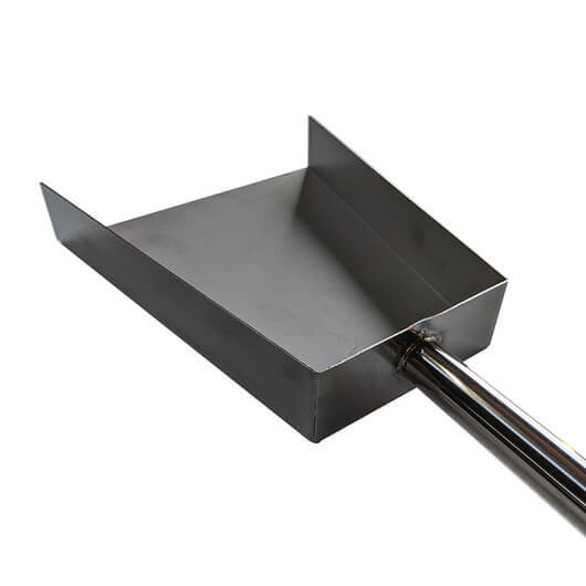 Stainless Steel Ash Shovel for Pizza Ovens & Fireplaces - Flaming Coals