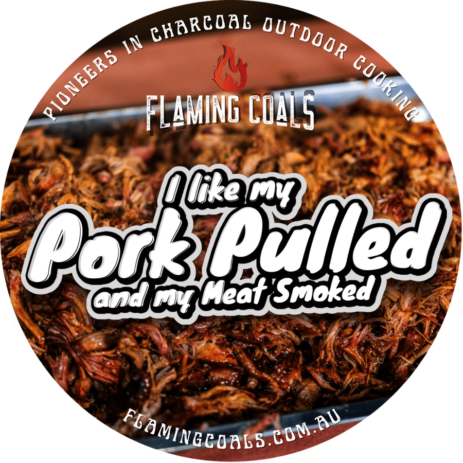 Funny BBQ Stickers | Flaming Coals