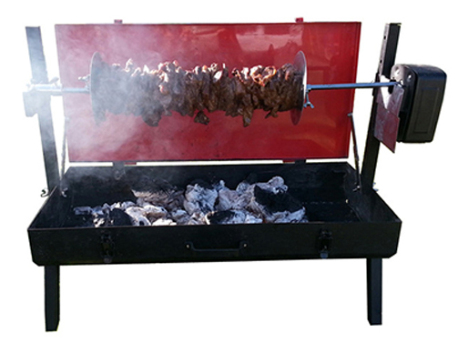 image of the Portable compact spit cooking gyros