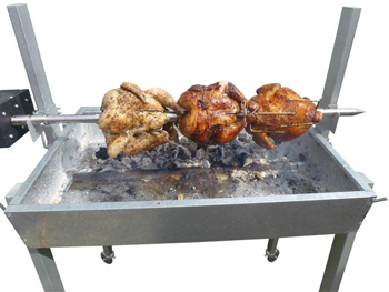 Spit rotisserie for chickens 