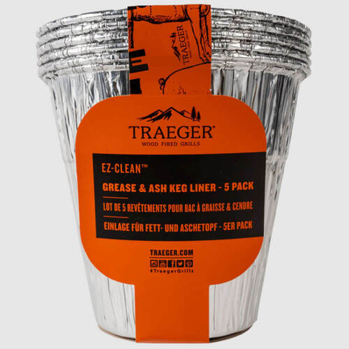 EZ-Clean Grease & Ash Keg Liners" - 5 Pack | Traeger