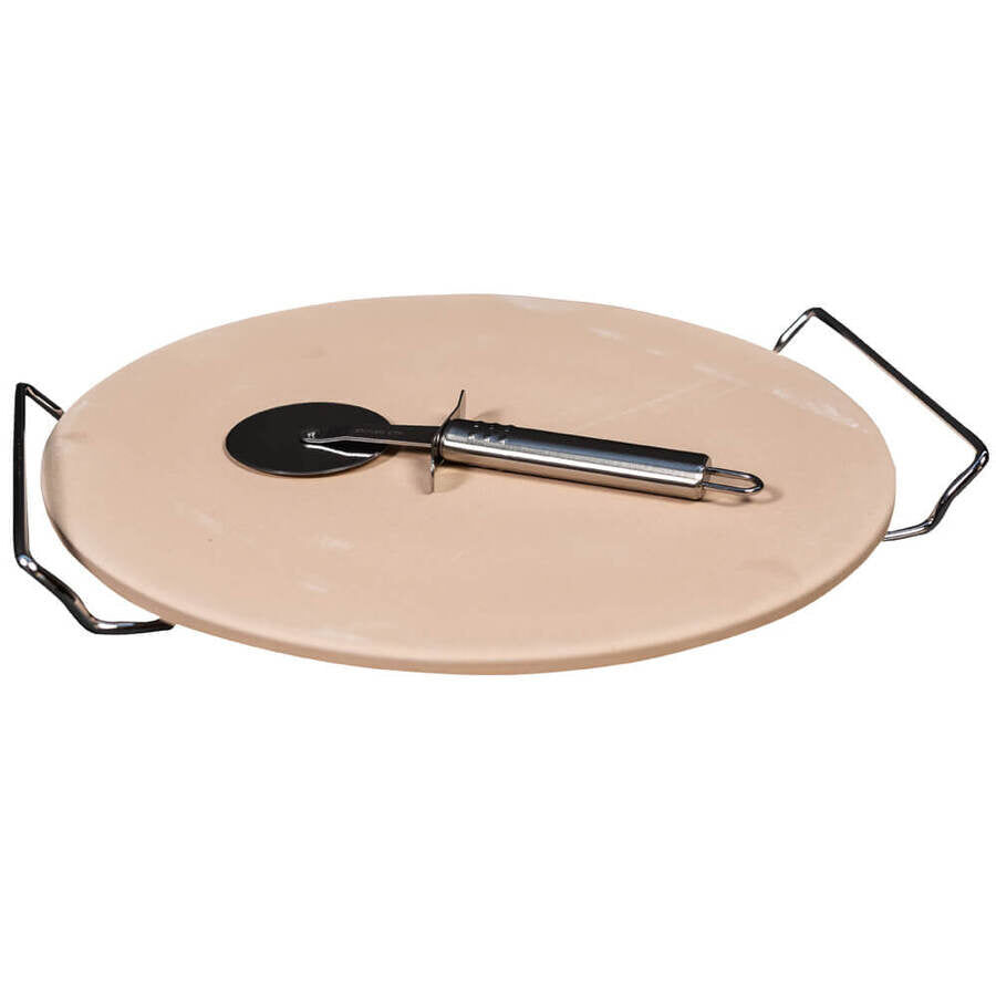 Pizza Stone w/ Rack & Cutter - Avanti