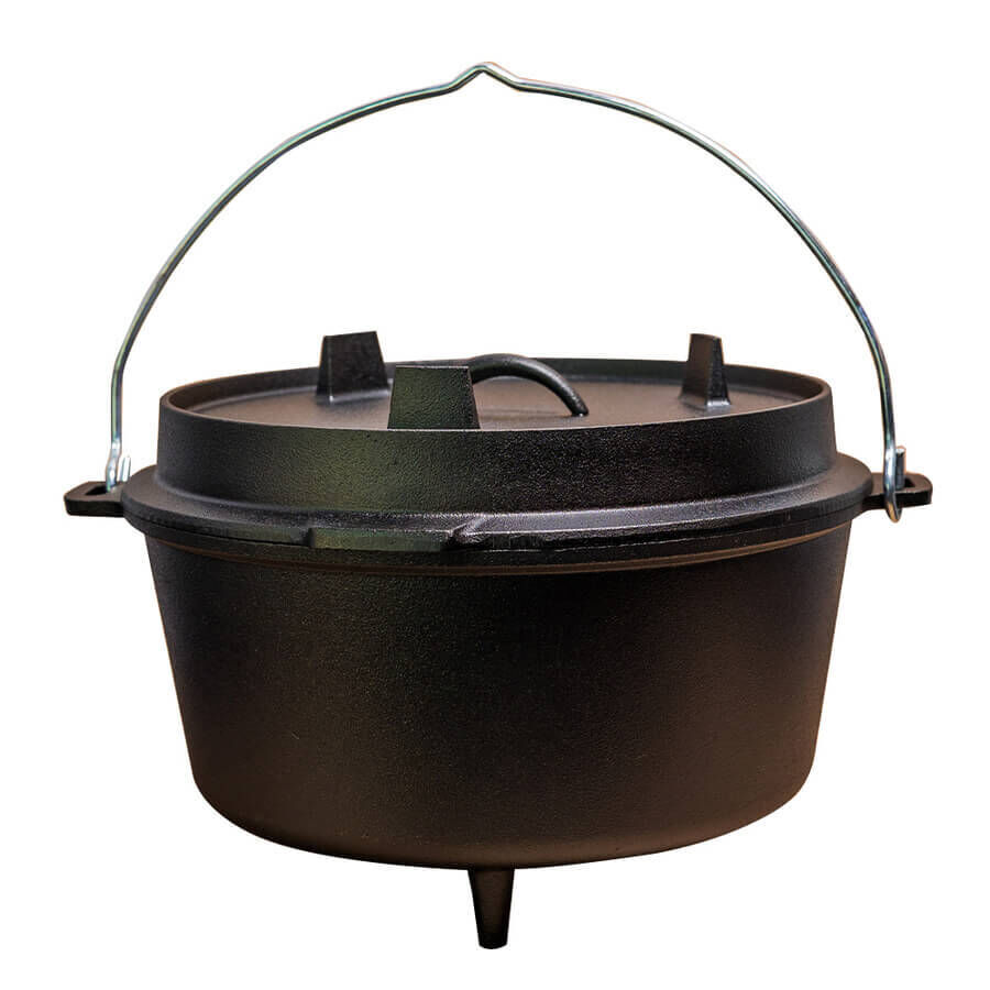 Cast Iron Camp Oven & Skillet 8QT by Flaming Coals