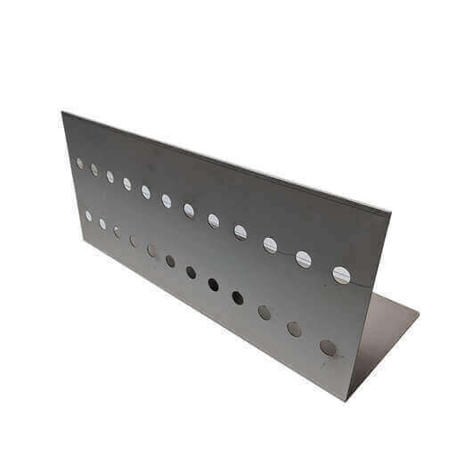 Stainless Steel Log Holder | Heat Deflector - Flaming Coals