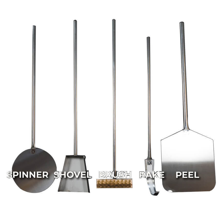 Pizza Oven Tool Set with Stand - Flaming Coals