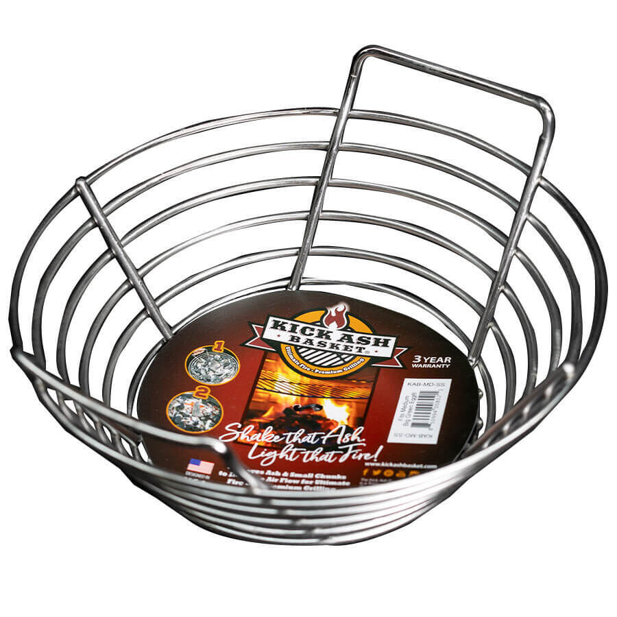 Kick Ash Basket for the Medium Big Green Egg - Stainless Steel