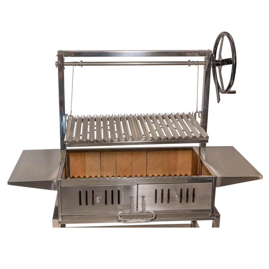 Deluxe Parrilla BBQ Grill with Firebricks