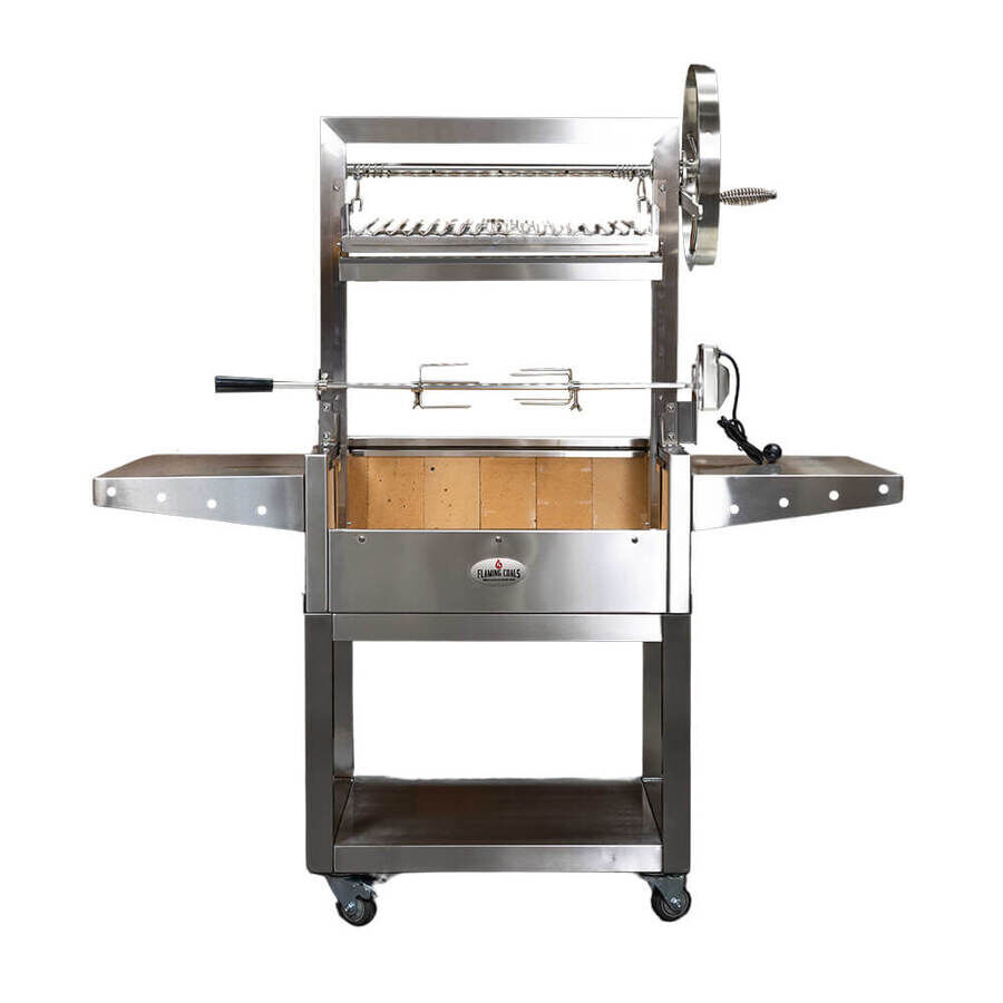 Stainless Steel Parrilla Argentinian BBQ with Rotisserie 610mm x 550mm