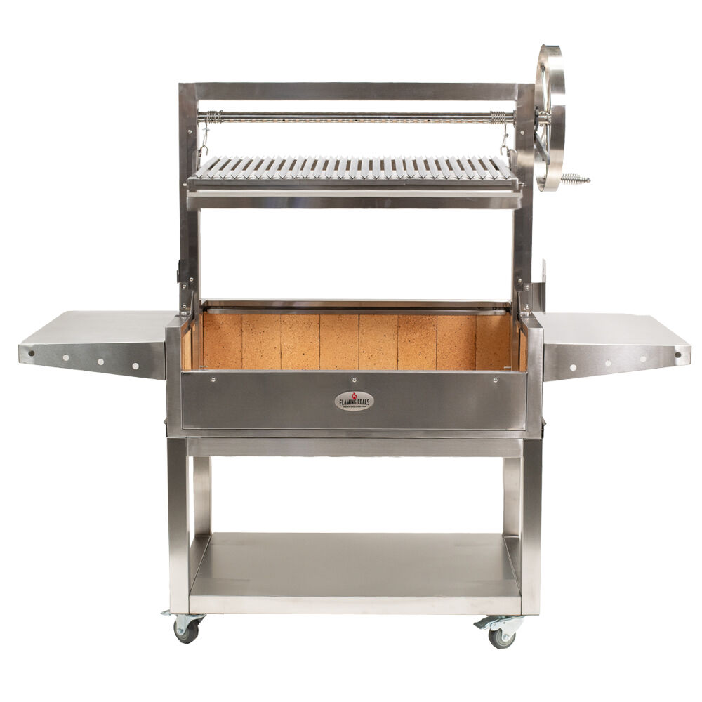 Stainless Steel Parrilla Argentinian BBQ with Rotisserie 885mm x 550mm