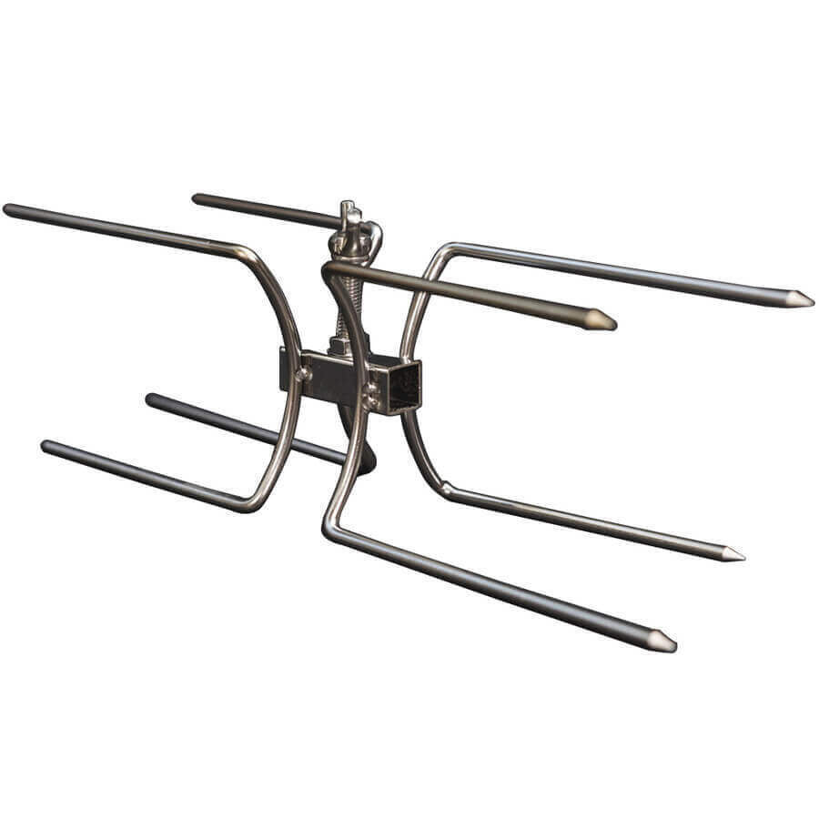 Double Ended Rotisserie Fork/Prong - 10mm Square - Flaming Coals