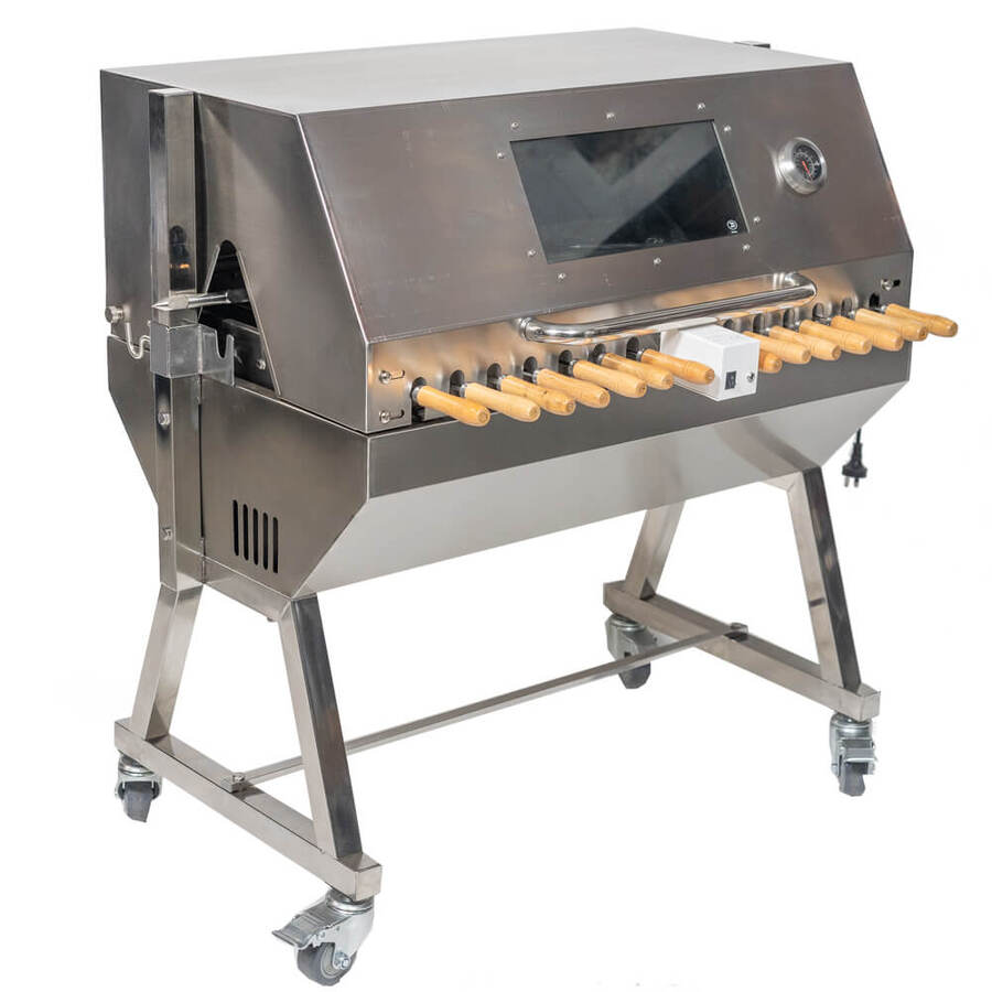 Stainless Steel Hooded Rotisserie & Cyprus Grill
