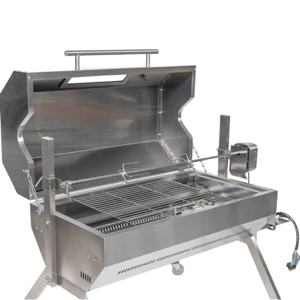 Dual Fuel Spit Roaster 1000 | Flaming Coals