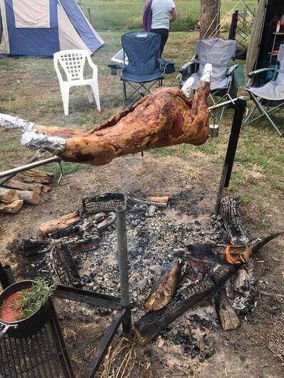 Portable clearance spit roaster