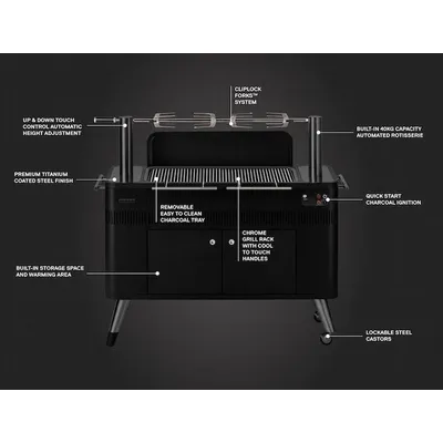 Everdure Hub 2 Charcoal BBQ Spit Roaster hover