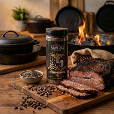 Bovine Espresso Brisket BBQ Rub 332g - Flaming Coals hover