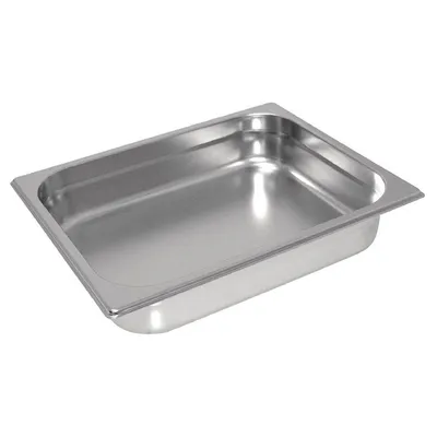 Stainless Steel Heavy Duty 1/2 Gastronorm Trays 65mm | Vogue hover