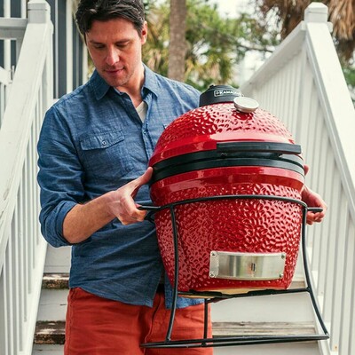 Kamado Joe Jr with Cast Iron Stand Bundle hover