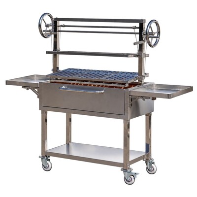 Twin Wheel Parrilla Argentinian BBQ Grill - Stainless Steel hover