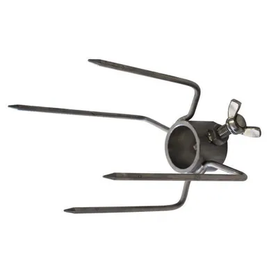 Large 4 Prong Rotisserie Fork for Chicken - 28mm(1 inch) Round x 2 - Flaming Coals hover