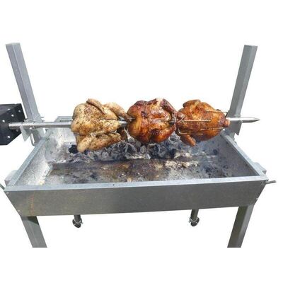 Extendable Large Charcoal BBQ Spit Rotisserie Pro Bundle hover