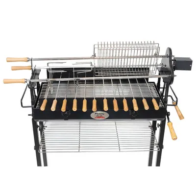 Deluxe Foukou Cyprus Grill Spit - 3mm Thick - Pro Bundle  hover