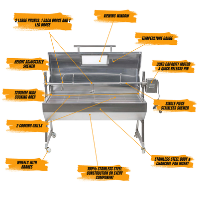 1200 Hooded Spartan Spit Roaster Pro Bundle  hover