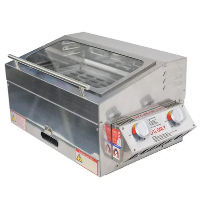 Caravan BBQ - Sizzler Deluxe High Lid -1/2 Grill & 1/2 Hotplate | Bundle  hover