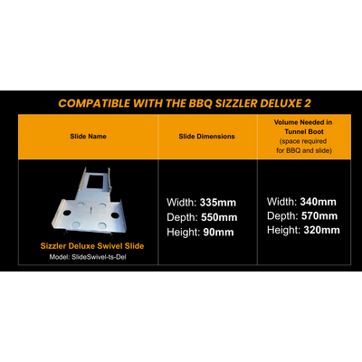 Swivel Slide for Sizzler Deluxe - Caravan and Marine Barbecues hover