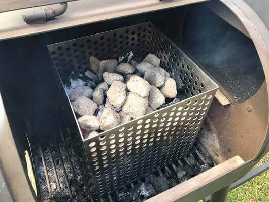 Charcoal basket for offset on sale smoker