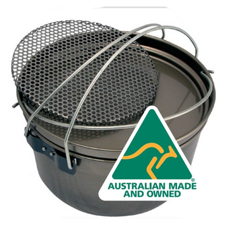 Aussie Spun Steel Camp Oven 10 inch