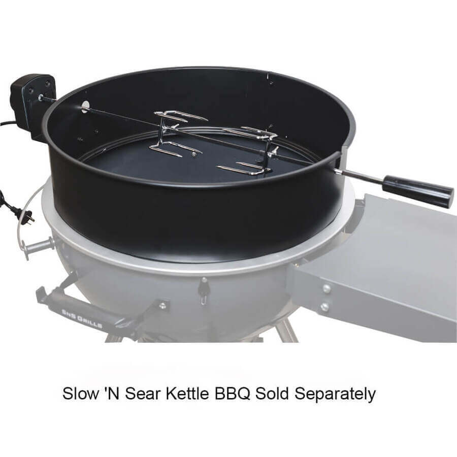 strøm afhængige video Kettle Rotisserie Kit - 57cm Weber Kettle BBQ Spit Roast Conversion Kit