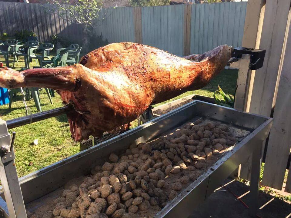 Electric spit on sale roast