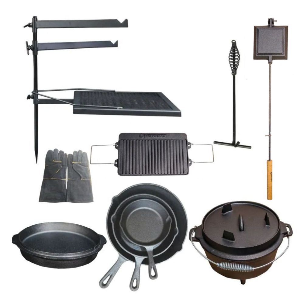 10 Pieces Camping Cookware Combo Set by Flaming Coals