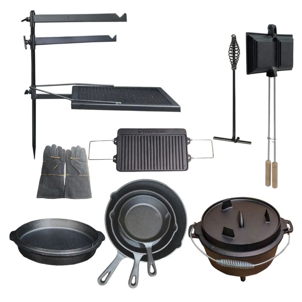 10 Pieces Camping Cookware Combo Set by Flaming Coals