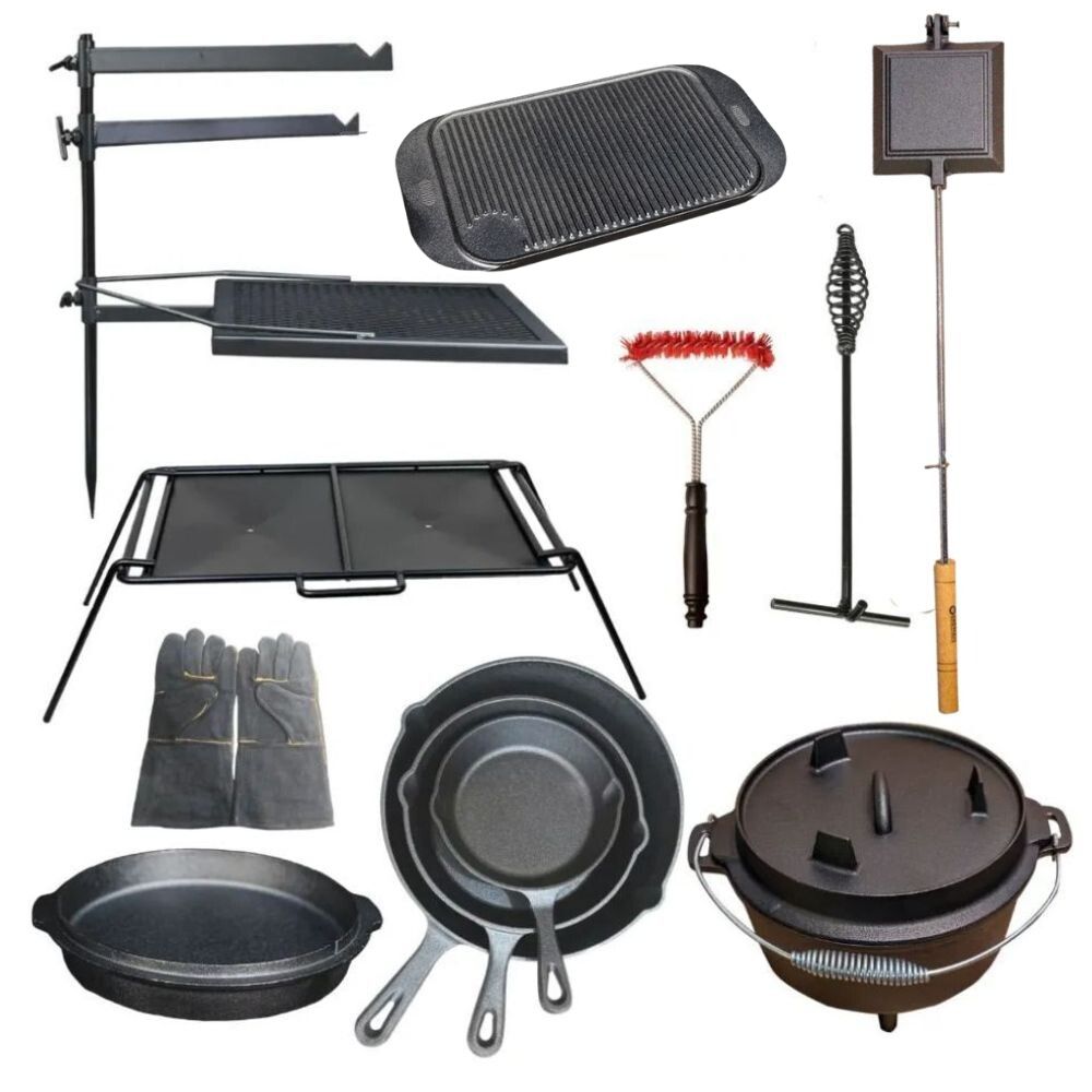 12-Piece Camping Cookware Combo Set by Flaming Coals