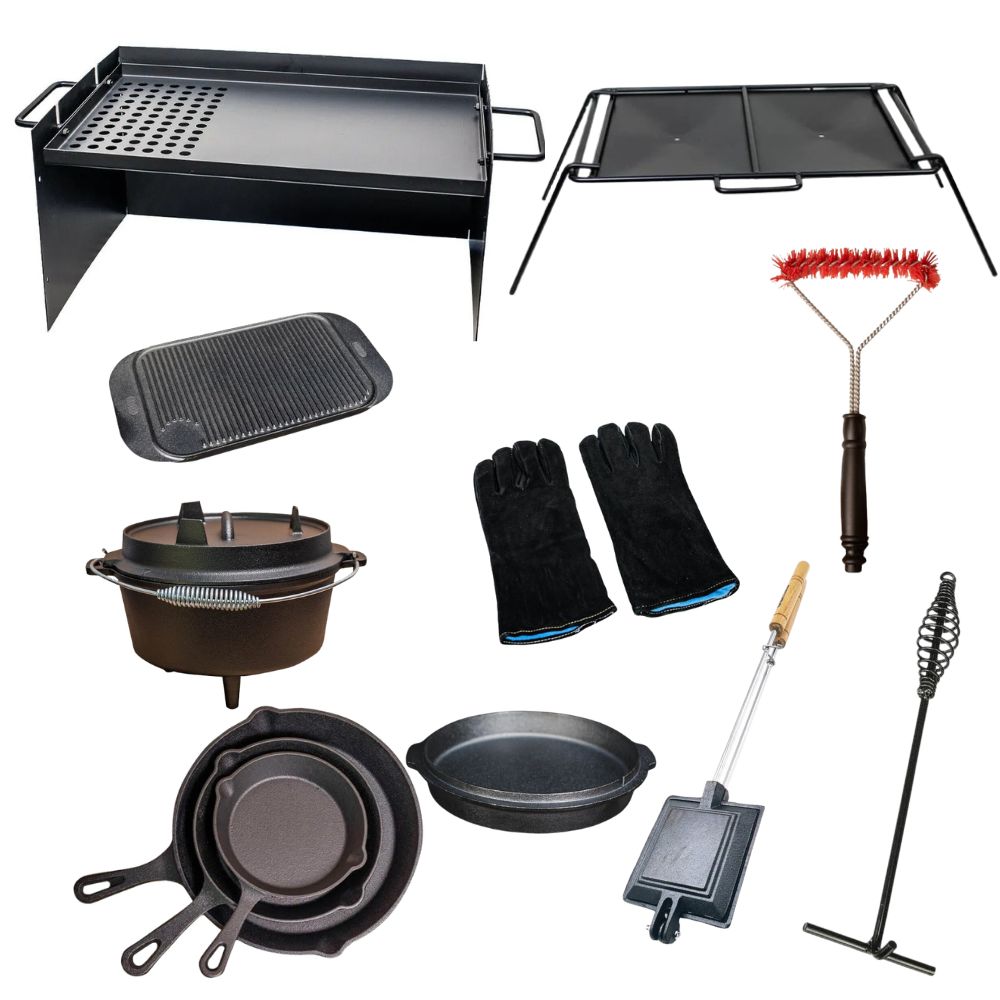12-Piece Camping Cookware Combo Set by Flaming Coals