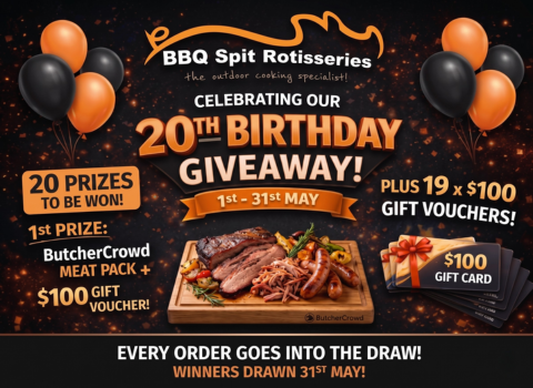 This image shows our 20th birthday banner.