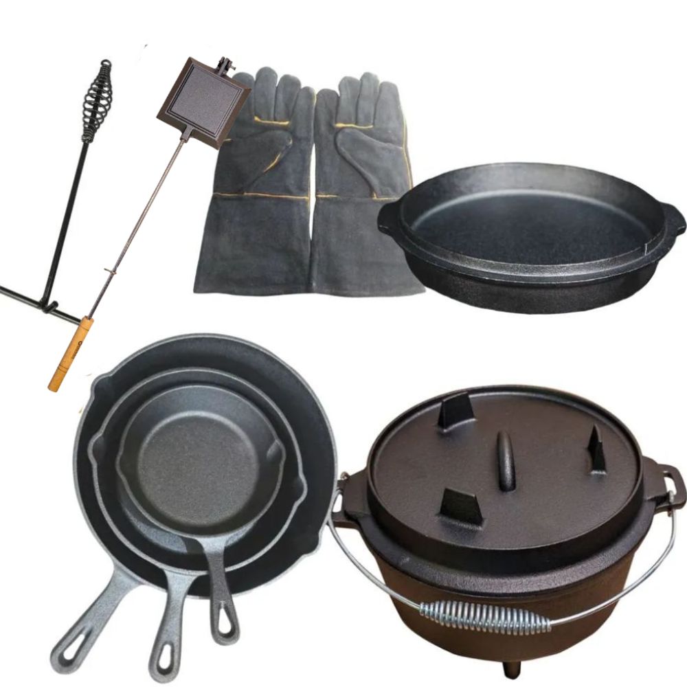 8 Pieces Camping Cookware Combo Set