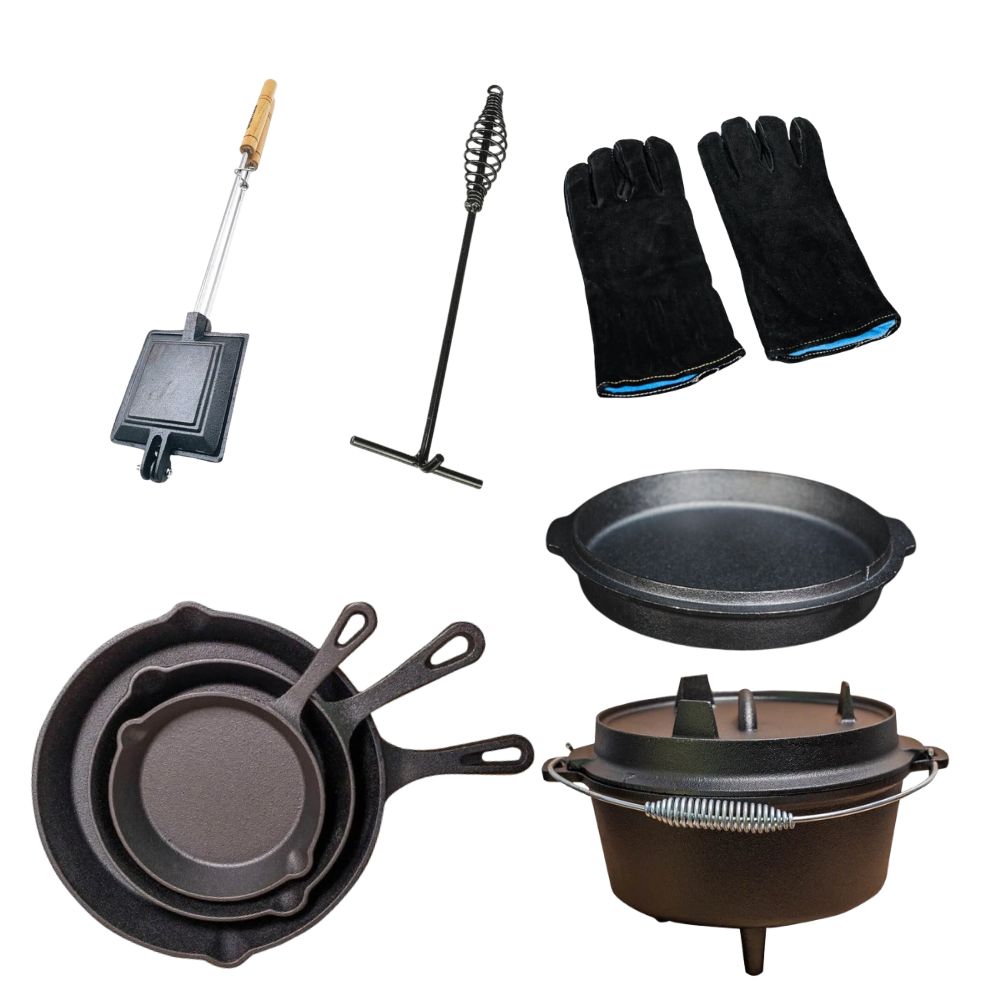 8 Pieces Camping Cookware Combo Set