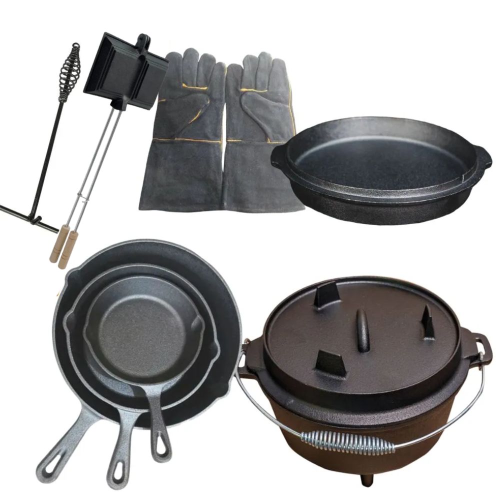8 Pieces Camping Cookware Combo Set