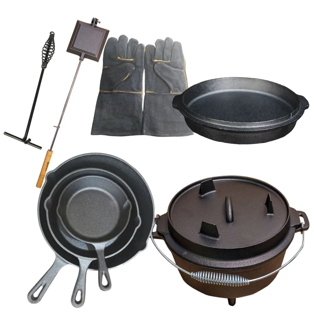 8 Pieces Camping Cookware Combo Set