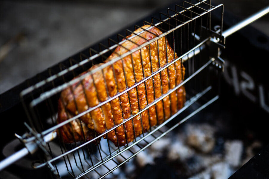 Auspit Spit Rotisserie Adjustable Basket