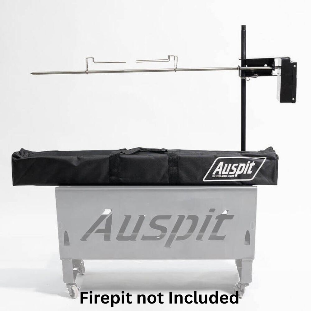 Auspit Compact Portable Camping Spit Rotisserie Package Original