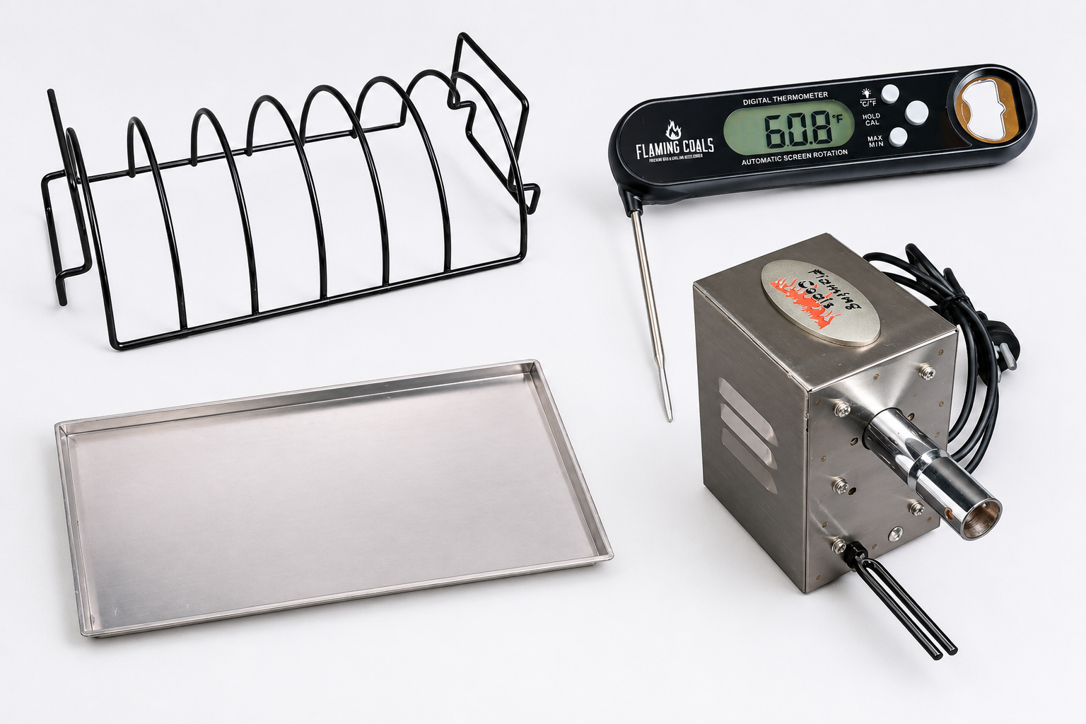 BBQ Accessories , rib rack, motor, Thermometer and hotplate 