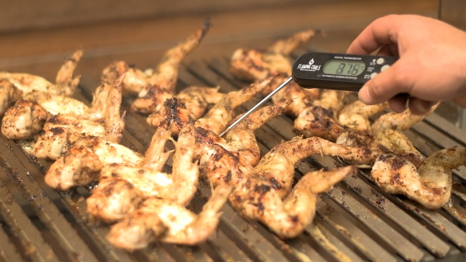 Instant Read Thermometer being used checking temperature