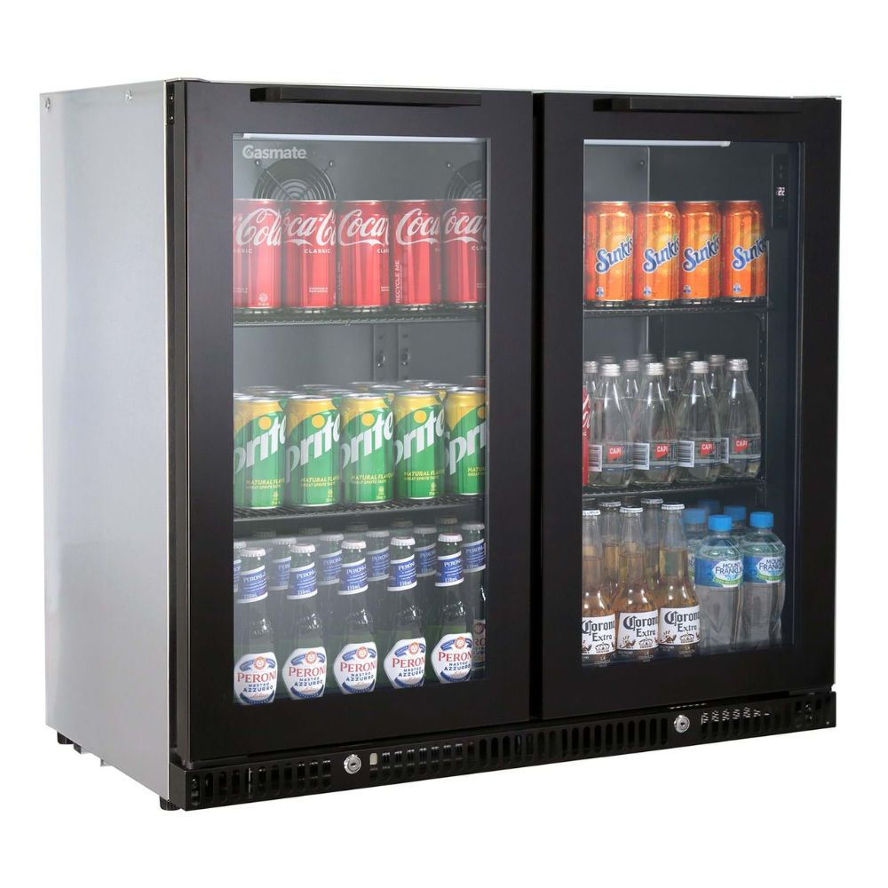 2 Door Premium Glass Door Bar Fridge - 187L | Gasmate