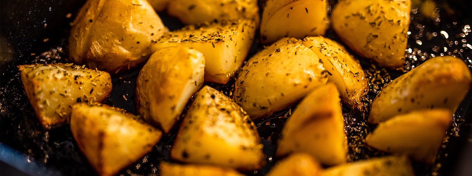 This is the close up image of baked potatoes