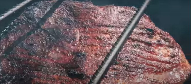 This photo shows a Brisket on the Barrel