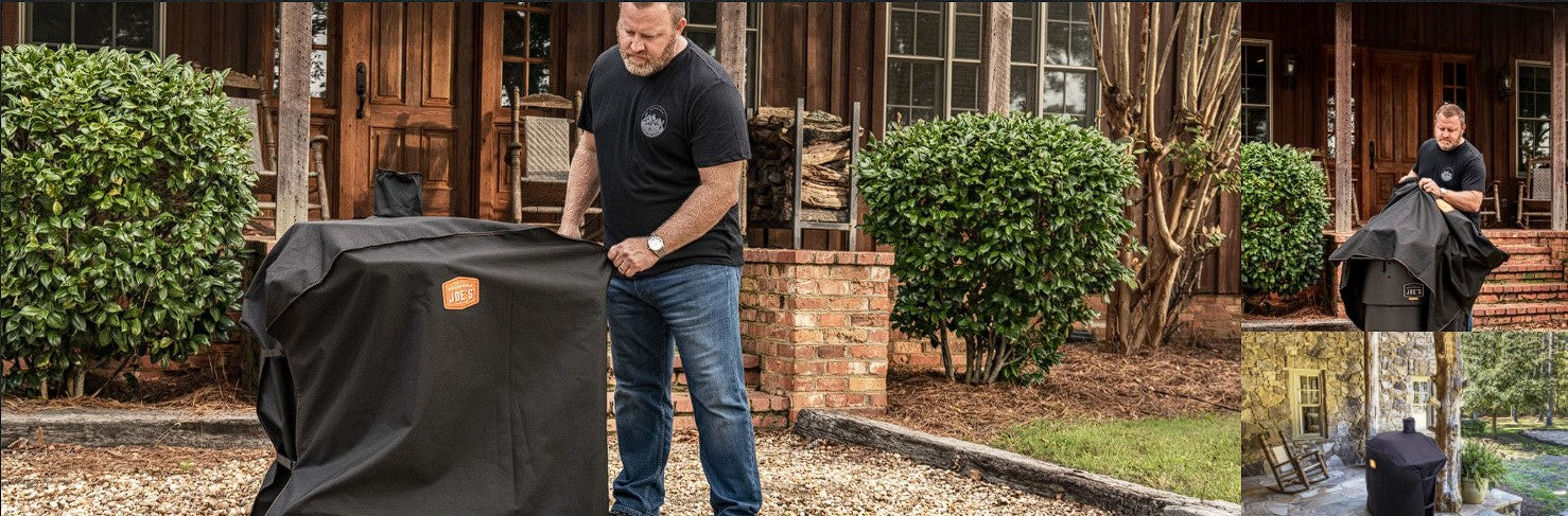 This image shows the Bronco Drum spoke cover being fitted to a bronco drum smoker in Australia
